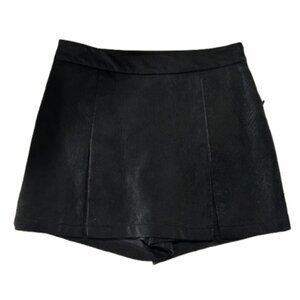 Zara Black Leather Skirt